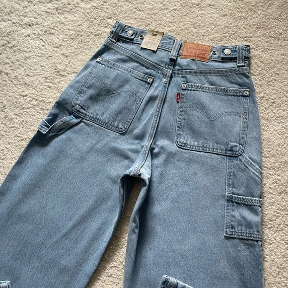 NWT Levi's Cinch Baggy High Rise Cargo Women's Jeans Size 25/31 - Picture 5 of 12